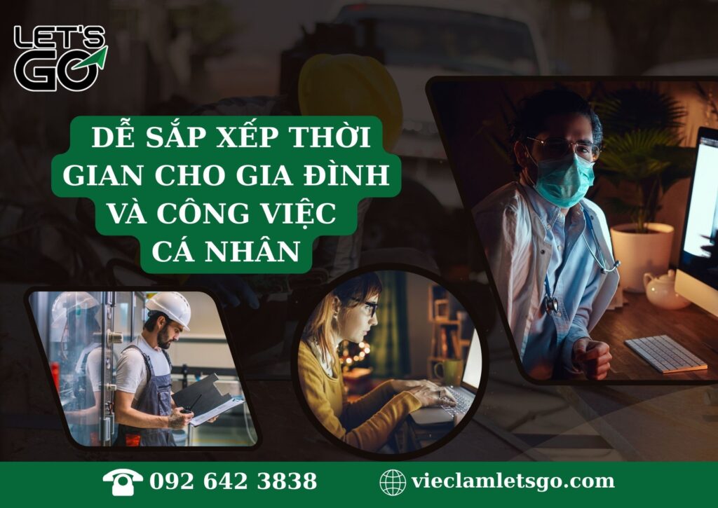 Môi trường làm việc yên tĩnh, ít áp lực