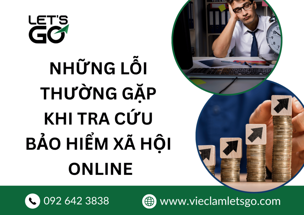 Những lỗi thường gặp
khi tra cứu
bảo hiểm xã hội
online