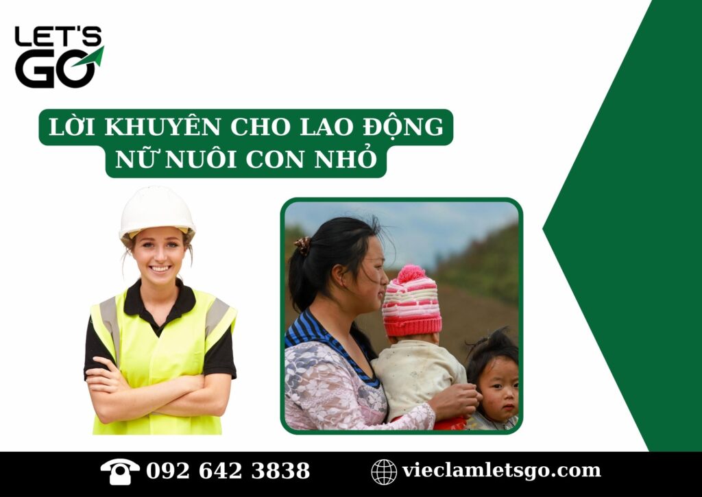 Lời khuyên cho lao động nữ nuôi con nhỏ