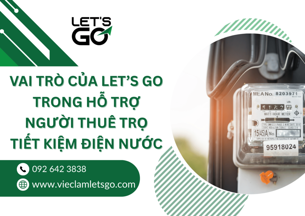 Vai trò của LET’S GO trong hỗ trợ người thuê trọ tiết kiệm điện nước
