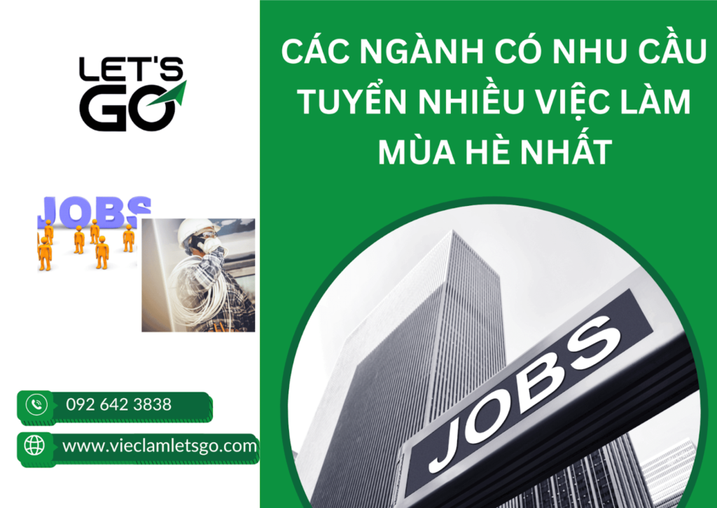 Các ngành có nhu cầu tuyển nhiều việc làm mùa hè nhất
