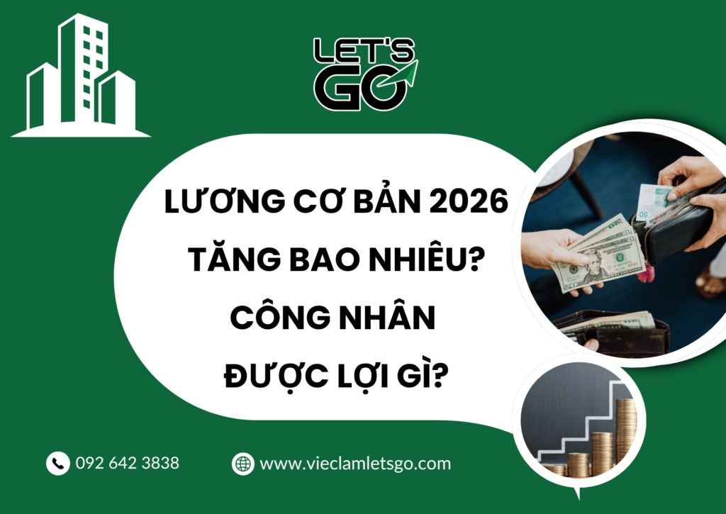 Lương cơ bản 2026 tăng bao nhiêu